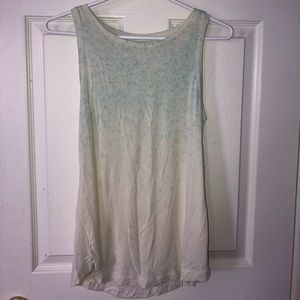 blue and cream tank top